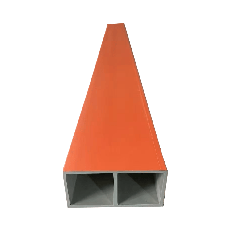Panloob na dekorasyon batten 100*50mm wpc guwang square tube haligi kahoy partition pader kahoy butil kisame timber tube